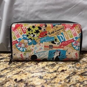 Disney Parks Classic Collage Zip Around Wallet